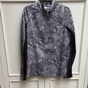 Pebble Beach Black and White Paisley Skirt